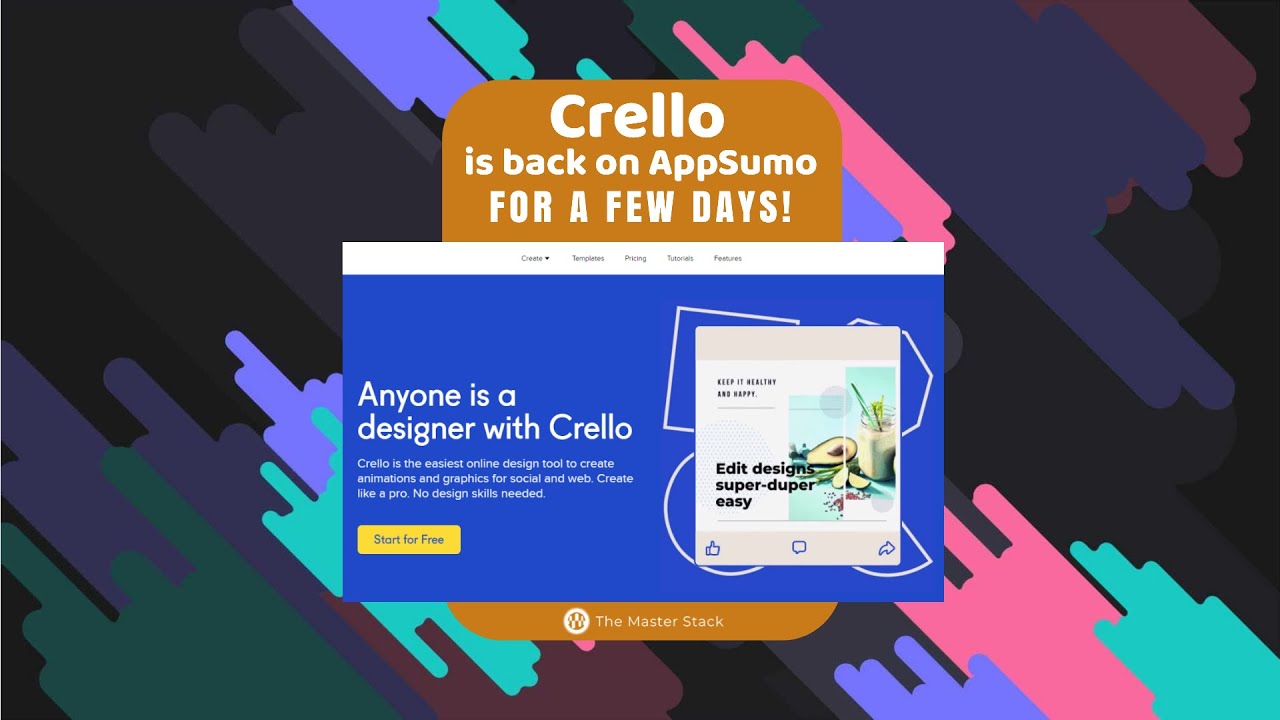Crello Review 2021, on AppSumo as a LTD, for great and quick Images, videos and designs!