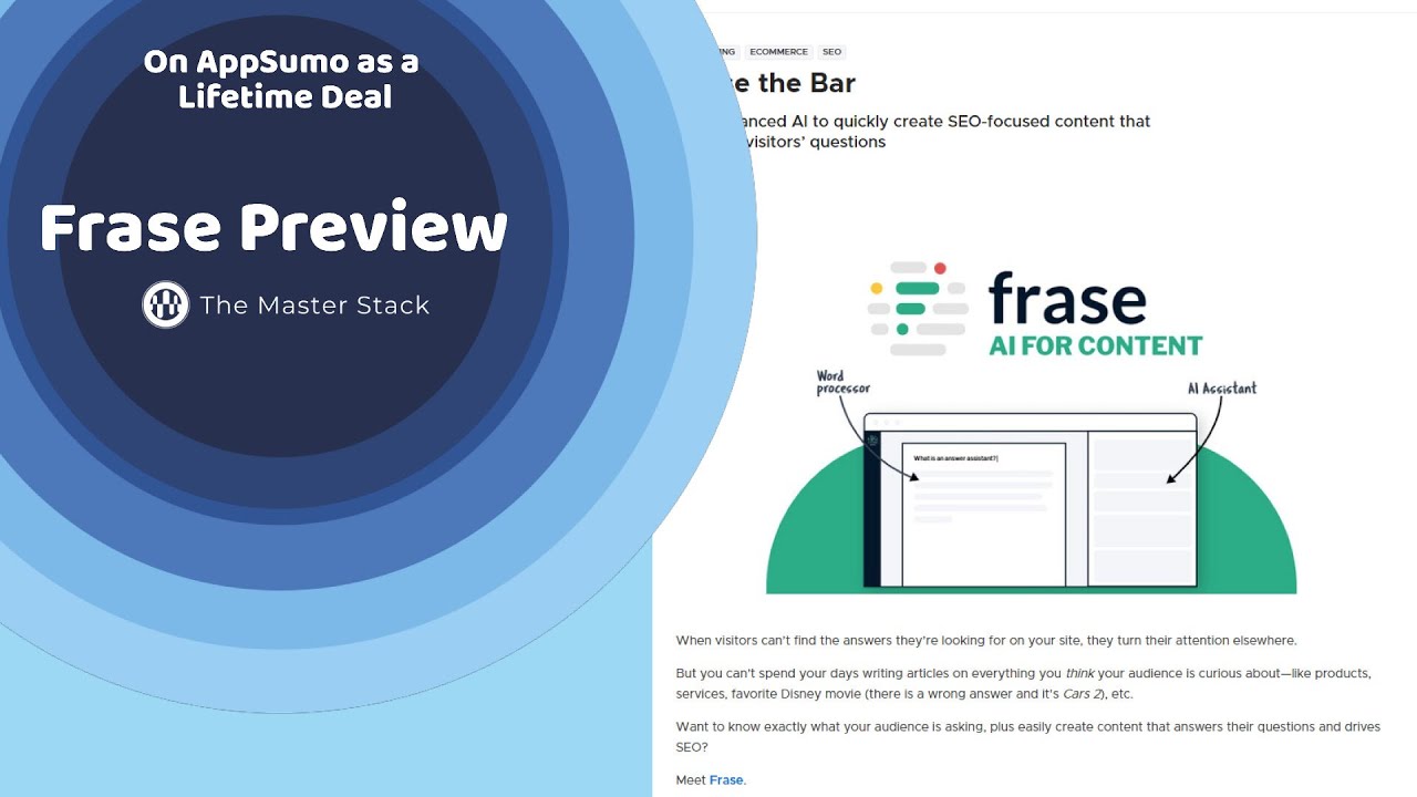 Frase Preview 2020 on AppSumo as LTD